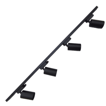 Lámpara Riel Negra 2MT con 4 Focos Stretto GU10