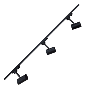 Lámpara Riel Negra 1MT con 3 Focos Magro GU10