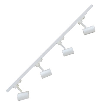 Lámpara Riel Blanca 2MT con 4 Focos Magro GU10