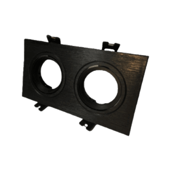 Foco Puzzle Embutido Doble GU10 Basculante Negro