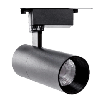 Foco Riel LED COB 20W Negro Tricolor CCT