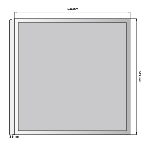 MEDIDAS PANEL SOBREPUESTO 60X60