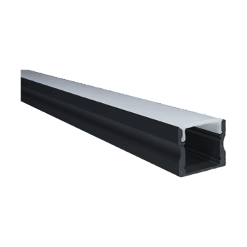 Perfil de Aluminio Negro Sobrepuesto 1715 2MT