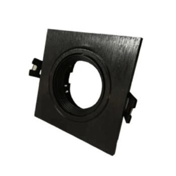 Foco Puzzle Embutido Simple GU10 Basculante Negro