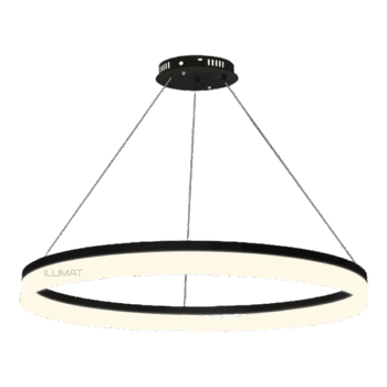 Lámpara Colgante LED Redonda CCT Aro Negra