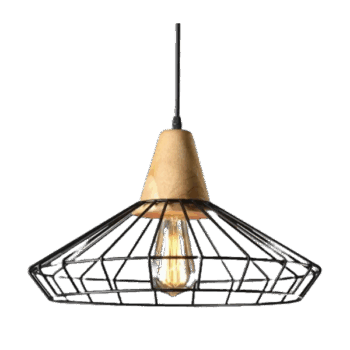 Lámpara Colgante Nordica Rejilla Acero E27