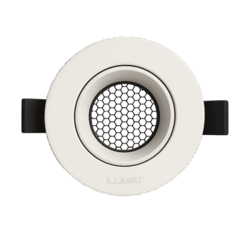 Foco Embutido GU10 Retraido con Rejilla Panal