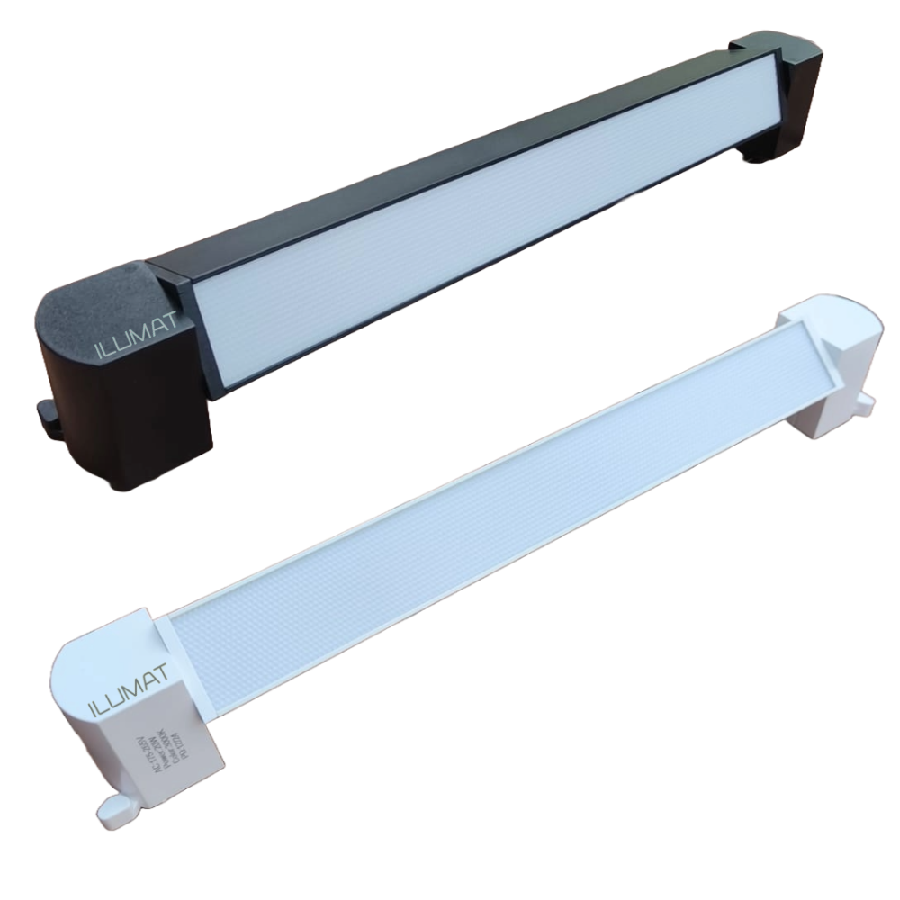 FOCO RIEL LINEAL 20W 60 Lámpara Riel 1MT con 3 Focos Riel Lineal 10W 3000K 24°