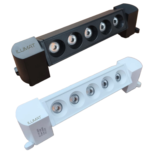 FOCO RIEL LINEAL 3000k Lámpara Riel 1MT con 3 Focos Riel Lineal 10W 3000K 24°