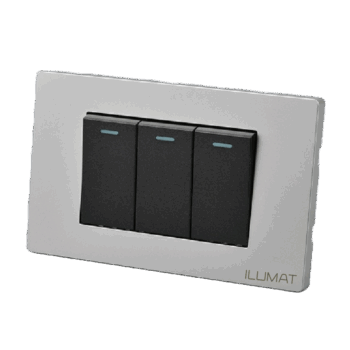 Interruptor Simple 9/12 Placa Metalica Certificado SEC