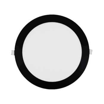 Panel LED Slim Embutido Negro 12W