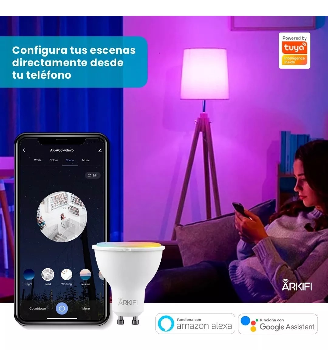 DICROICO LED GU10 RGB + CCT 5W WIFI ILUMAT 2