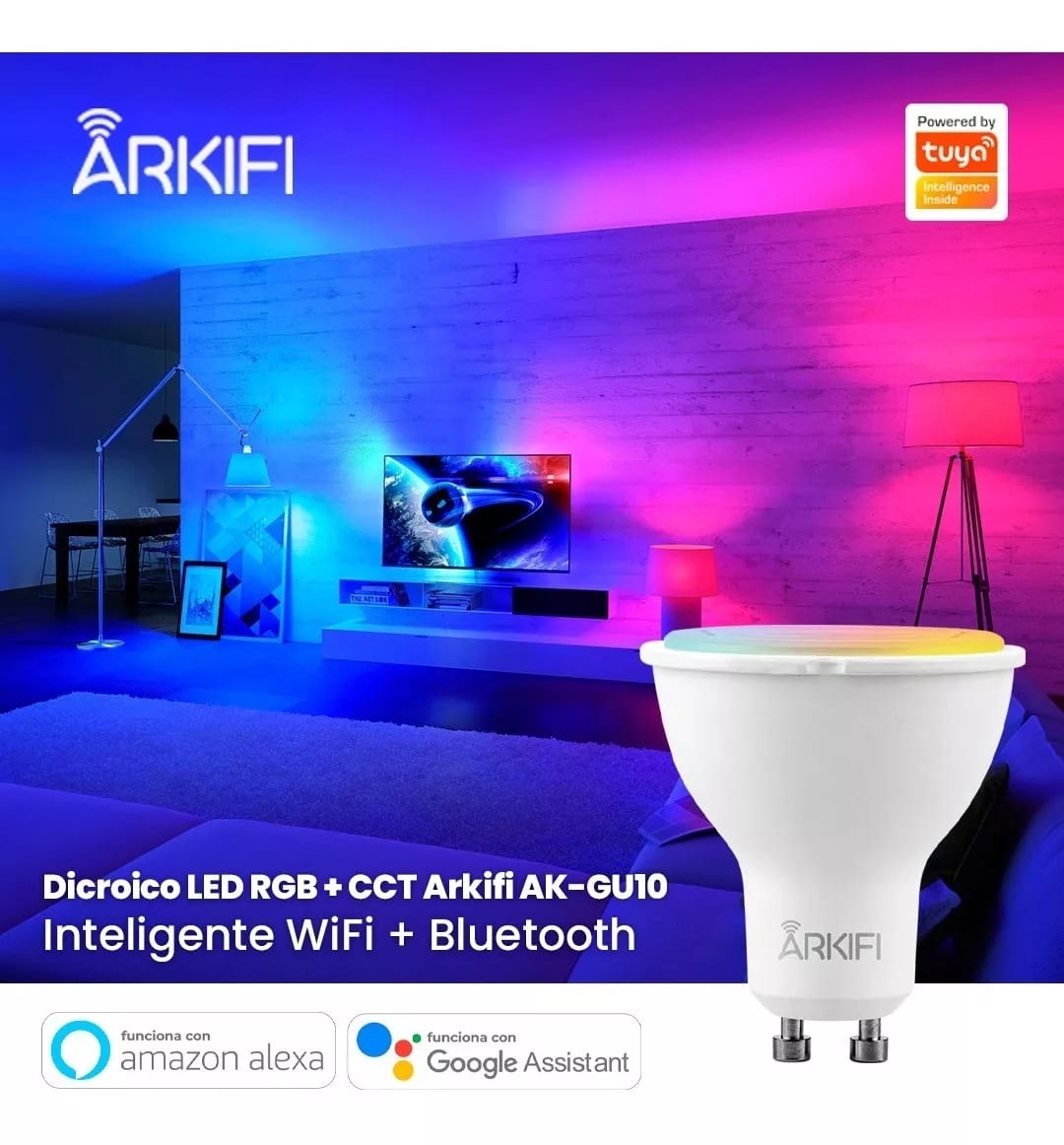 DICROICO LED GU10 RGB + CCT 5W WIFI ILUMAT 3