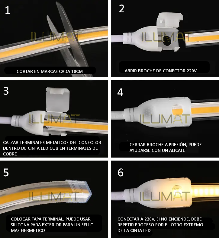 CONEXION CINTA LED COB ILUMAT